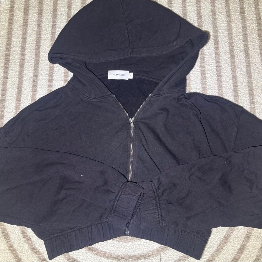 TALENTLESS Charcoal Zip-Up Hoodie